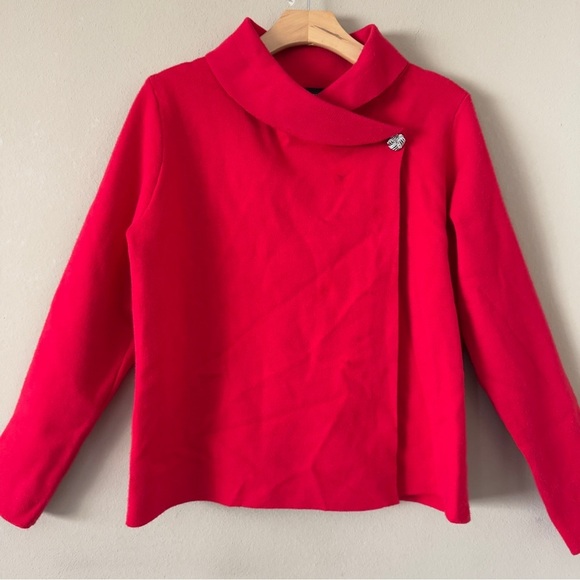 NWT Adrienne Vittadini Red Cardigan Size M - Picture 1 of 10